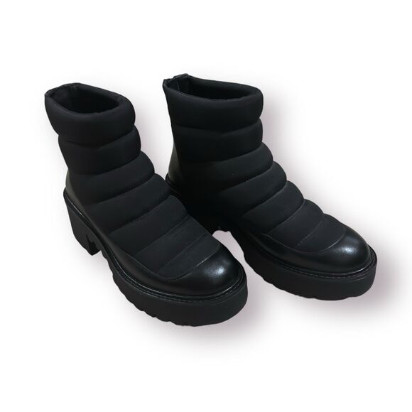 Stella Luna Gothcore Ankle Boot Whimsigoth Puff Paddy Womens Size 7‎ Black/Gold - Picture 2 of 10